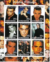 Robbie Williams - Kyrgyzstan - Cinderella Stamp Se