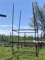 18ft steel pipe stand. 6ft wide- stand is sitting