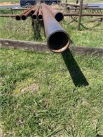 (7) steel pipes. 2’-6’ approx 28”-38ft. Right