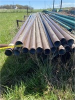 (17) 24' brown  steel posts  3 inch