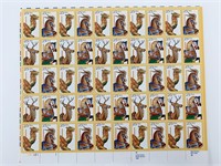 1988 50x25c Carousel Animal Stamps