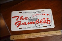 Plastic "The Gambler" License Plate