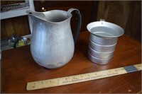 Vintage Aluminum Pitcher & Measuring Cup