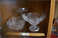 Footed Glass Dishes, Flower Bowl