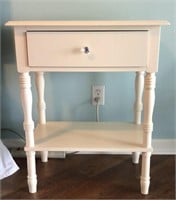 White Bedside Nightstand 24 x 16 x 29h