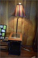Table with Attached Lamp