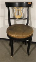 Oil Cloth Seat  Harp Chair 18 x 34h