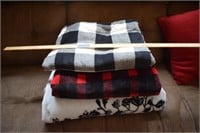 Stack of Cozy Throws