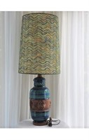 1970s Tall Italian Bitossi Rimini Blue Table Lamp