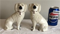 Stafordshire Ceramic Poodle Dogs