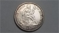 1876 Seated Liberty Dime Uncirculated