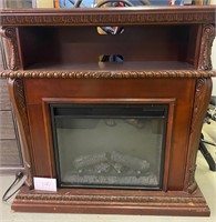 Mantle & electric heater fireplace with Thermostat