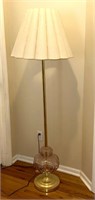pink glass floor lamp - 63 inches tall
