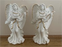 decorative ceramic angels candlestick holders