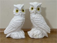 alabaster/stone owls