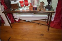 Funky Glass Top Sofa / Entryway Table