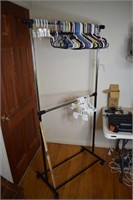 Rolling Clothes Rack & Hangers