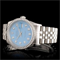 36mm Rolex DateJust with Diamonds SS