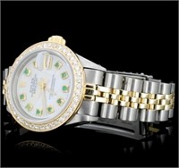 Diamond Ladies Watch: Rolex YG/SS DateJust