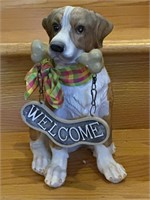 Resin welcome dog