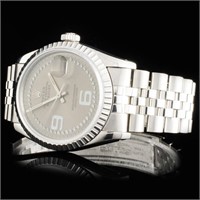 Diamond 36MM Rolex DateJust SS Watch