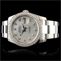 36MM Rolex DateJust 116200 Watch 1.35ct Diamonds