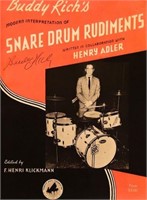 Buddy Rich signed music book