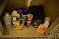 Contents under counter - cleaners etc