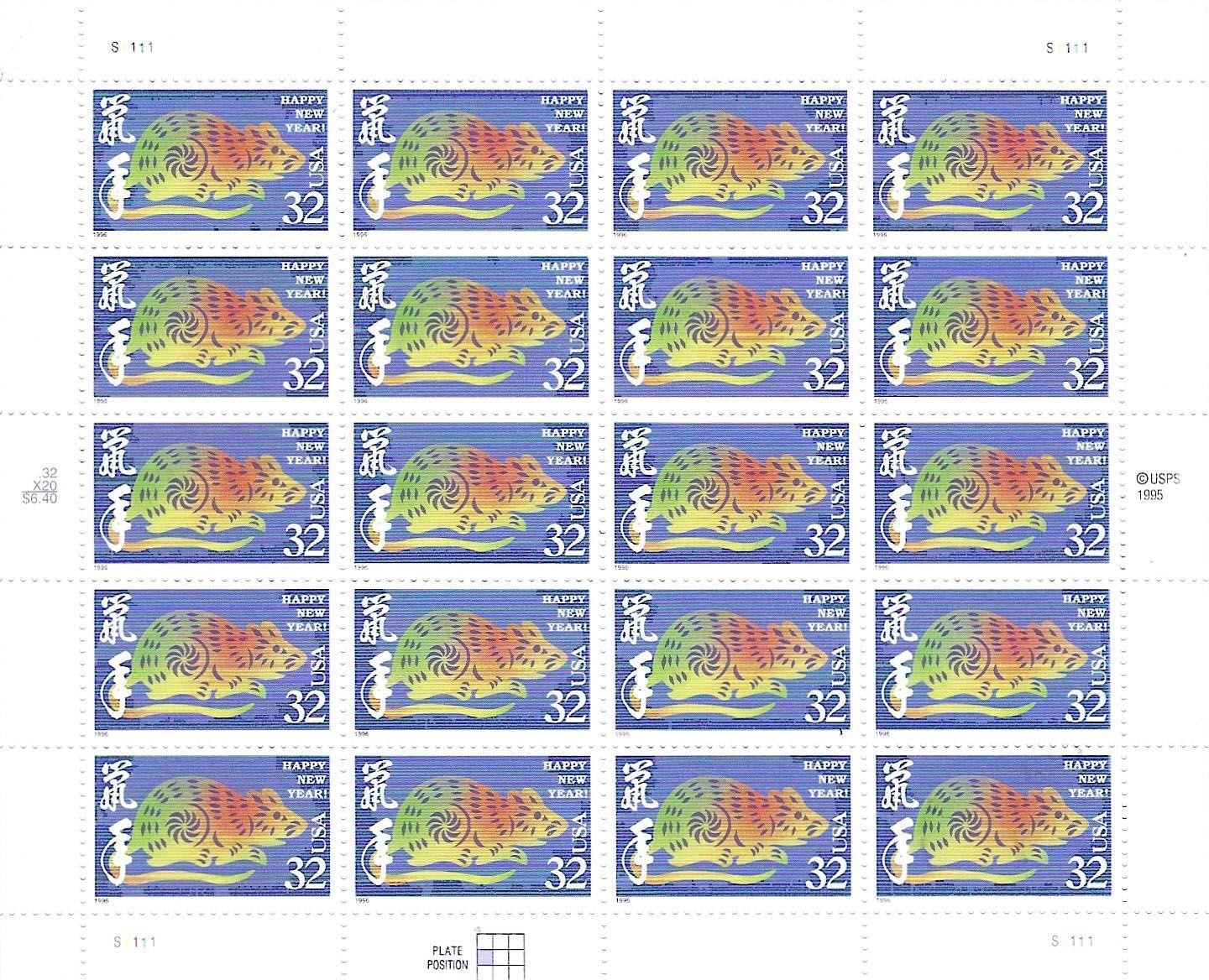 Chinese New Year, Year of the Rat Stamps