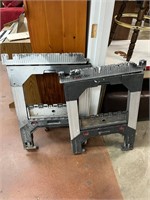Two Stanley sawhorses