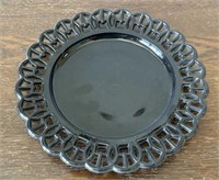 Antique Black Amethyst glass plate
