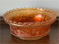 Antique Carnival glass bowl