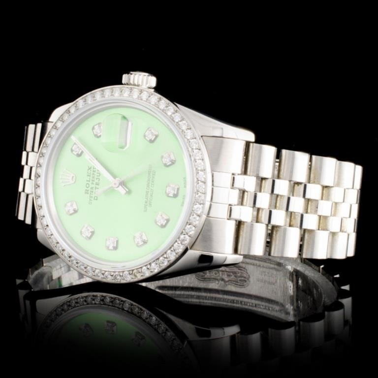 Diamond 36MM Rolex DateJust Watch