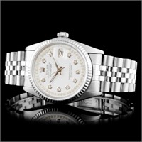 36MM Diamond SS Rolex DateJust Watch