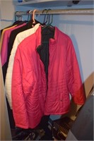 Left Side of Closet: Ladies Jackets Mostly 2X