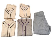 (4) Vintage Cloth Baseball Uniforms