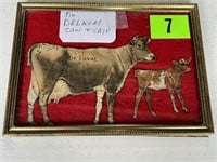 DeLaval Tin Cow & Calf, Framed