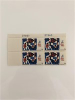 1964 5c Fine Arts Plate Block of 4 Stamps