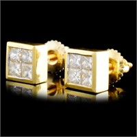 1.12ctw Diamond Earrings in 18K Gold