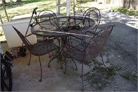Metal Outdoor Patio Set Table & Chairs