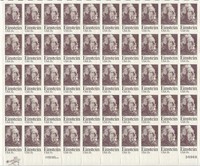 Albert Einstein sheet of stamps