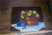 Oil Painting #1: Teapot w/ Flowers