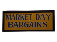Double Sided Market Day Bargains Sign