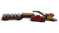 4 vintage S Gauge American Flyer Train Carts