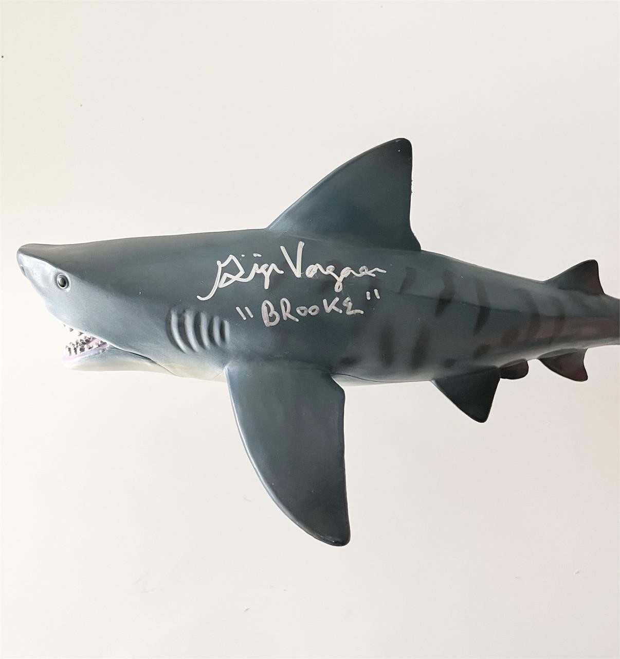 Jaws 2 Gigi Vorgan signed shark. JSA