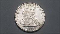 1869 Seated Liberty Half Dollar Very High Grade