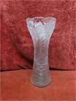 Large cut glass vase.