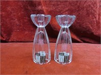 Pair Waterford Crystal Marquis Candle holders