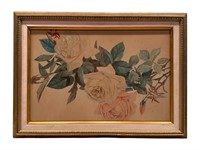 Signed & Dated Botanical Wall Art Piece