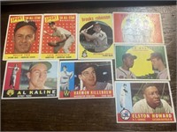 (8)  1958-1959-1960 Topps Baseball Cards